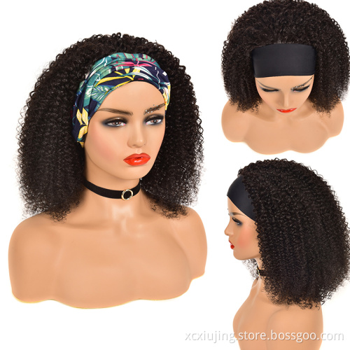Best cuticle aligned virgin cheap remy natural virgin hair wigs,brazilian wholesale 100% human hair for black women headband wig